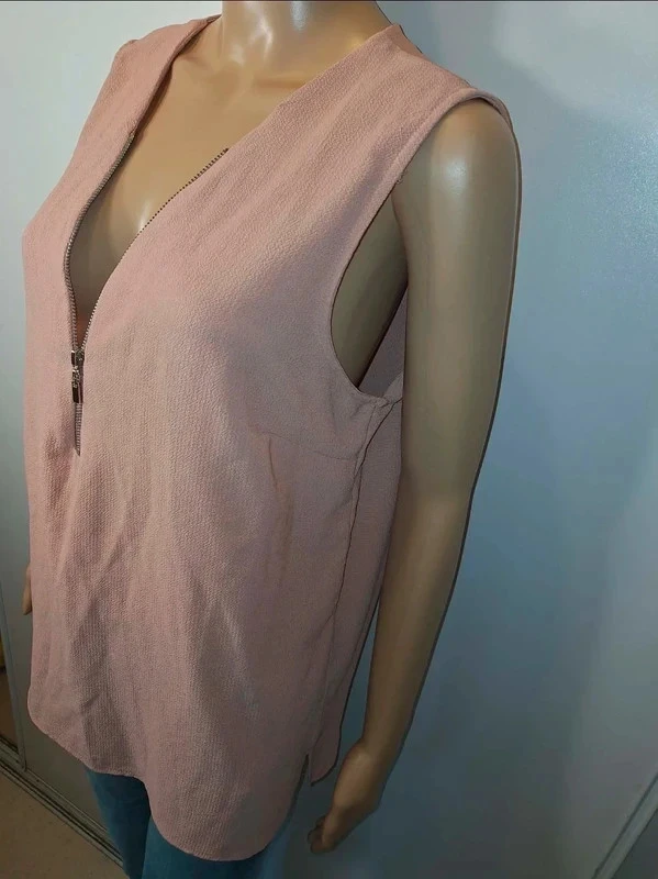 Debardor fluido rosa claro – Mim – Talla M – Corte amplio – photo 4